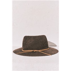 Sombrero efecto rafia marrón