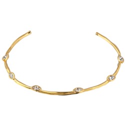 Колье Эйва (кристаллы SW белые; покрытие золото), Есть комплект