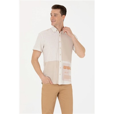 Erkek Taş Kısa Kollu Gömlek