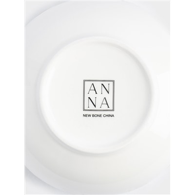 Пиала, 14x7 см, фарфор N, бело-золотистая, Домики и ели, Townlet