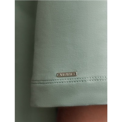 Футболка из тонкого эластичного футера со шнуром внизу