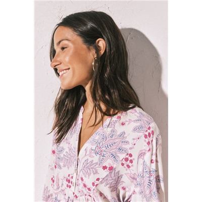 Conjunto falda y camisola estampadas