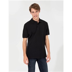 Siyah Regular Fit Polo Yaka Tişört