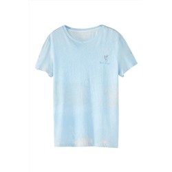 Camiseta de lino Celeste