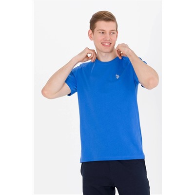 Erkek Saks Bisiklet Yaka Tişört