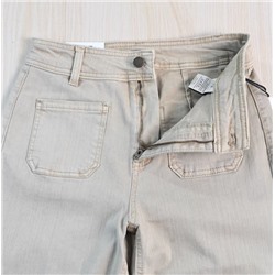 Женские эластичные хлопковые брюки с высокой талией