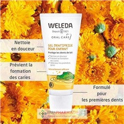 Weleda Gel Dentifrice pour Enfant BIO 2x50 mlLot  × 2