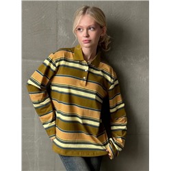 Женский пуловер поло в полоску, фабрика (5 цветов)