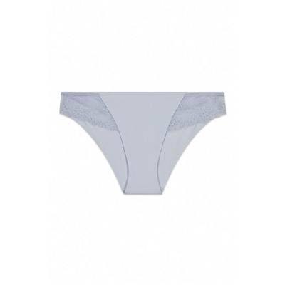 Braga clásica microfibra y encaje azul