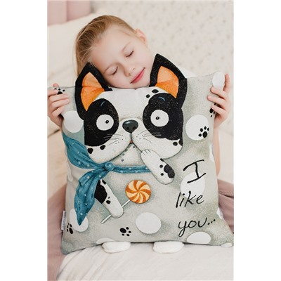 Наволочка декоративная Бульдог  45*45