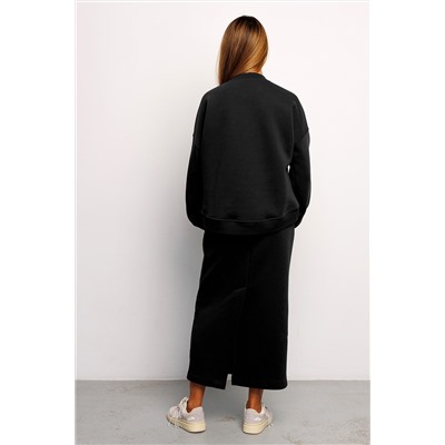 Юбка длинная макси с разрезом 388BLK