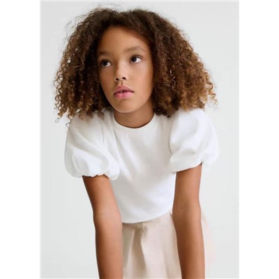 Детская блузка с пышными рукавами  МАЙОРА*Л Материал: 48% полиэстер 45% хлопок 7% эластан