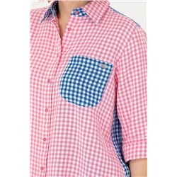 Kadın Pembe Uzun Kollu Gömlek