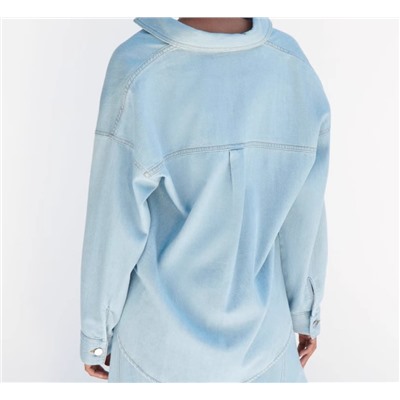 Джинсовая куртка с лацканами и накладными карманами  ZAR*A