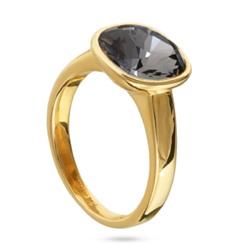 Кольцо Триумф (кристаллы SW серые 10мм; покрытие золото), Есть комплект