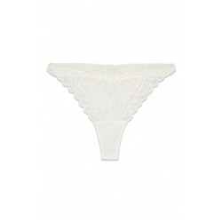 Tanga encaje cintura "V" blanco