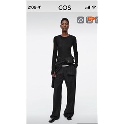 Тонкий хлопковый лонг с длинным рукавом КО*С