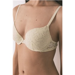 Sujetador clásico BEAUTIFUL relleno encaje beige