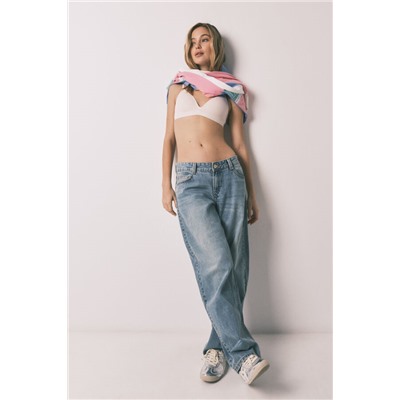 Sujetador triangular relleno rosa