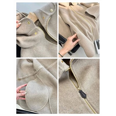 Роскошное шерстяное пальто с капюшоном на молнии  Lor*o Pian*a