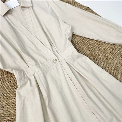 Женское платье MSC*H Copenhage*n на запа́х из смесового тенселя и хлопка, экспорт