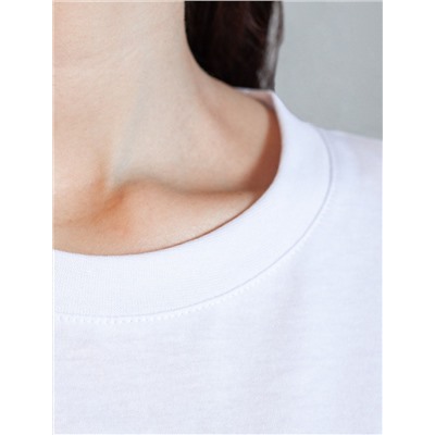 Футболка с принтом свободная из премиального 100% хлопка