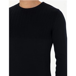 Lacivert Slim Fit Kazak