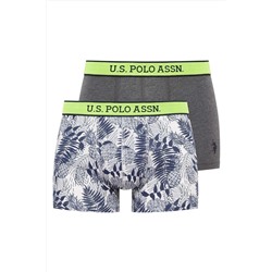 U.S. Polo Assn. Erkek Baskılı-gri 2'li Boxer