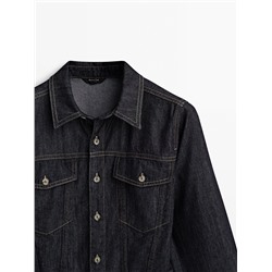 Mono denim recto rinse wash pespuntes