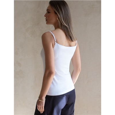 Топ из премиального хлопка с эластаном