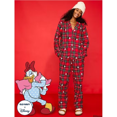 Old Navy x Disney Mickey Mouse & Friends Printed Flannel Pajama Set for Women