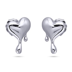 Серьги Оттепель (покрытие родий), Есть комплект