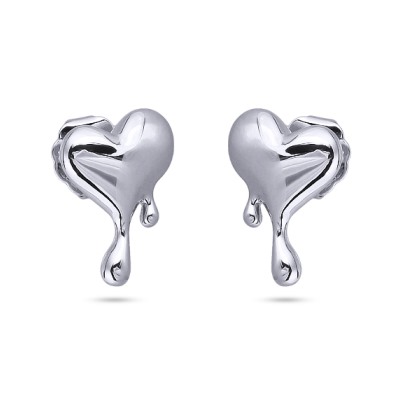 Серьги Оттепель (покрытие родий), Есть комплект