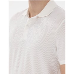 Beyaz Slim Fit Polo Yaka Tişört