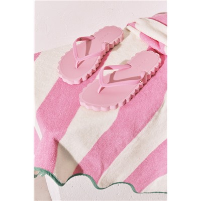 Chanclas dedo efecto ondas rosa