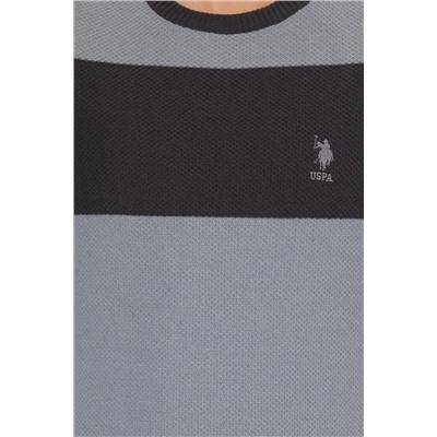 Erkek Gri Melanj Bisiklet Yaka Triko Kazak