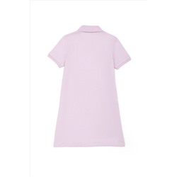 Kız Çocuk Manolya Kısa Kol Örme Elbise