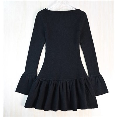 Черное винтажное вязаное платье-свитер  Н*М