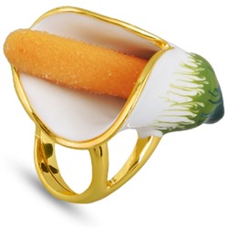 Кольцо Калла (эмаль микс; покрытие золото), Есть комплект