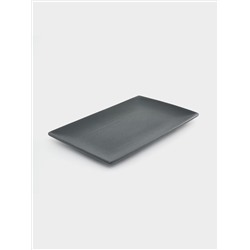 Блюдо, 27.5x16 см, прямоугольное, чёрное, Икра