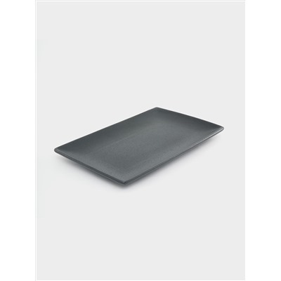 Блюдо, 27.5x16 см, прямоугольное, чёрное, Икра