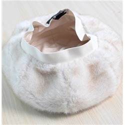 Зимний теплый берет из искусственного меха кролика ZAR*A