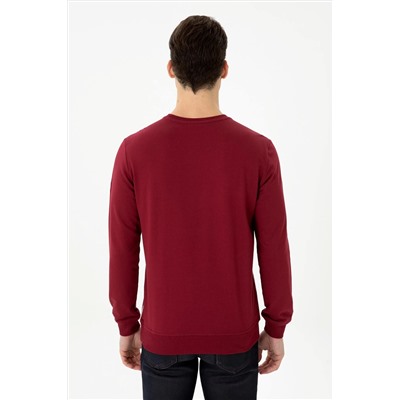 Erkek Bordo Sweatshirt
