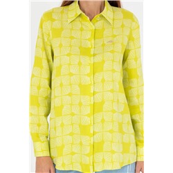 Kadın Neon Sarı Uzun Kollu Gömlek