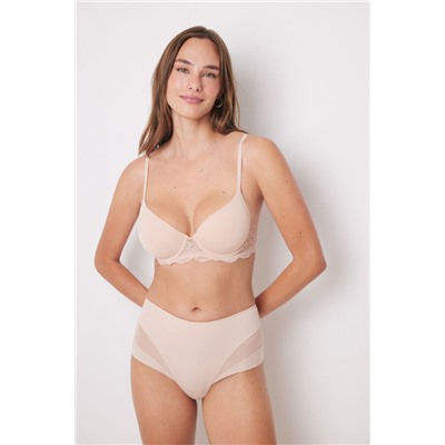 Braga reductora alta nude encaje