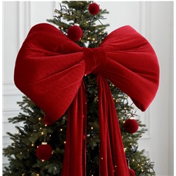 Бархатный бант на елку