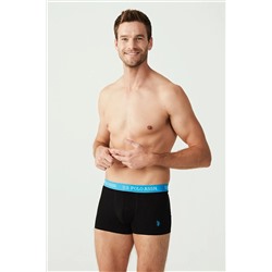 U.S. Polo Assn. Erkek Siyah 3 Lü Boxer