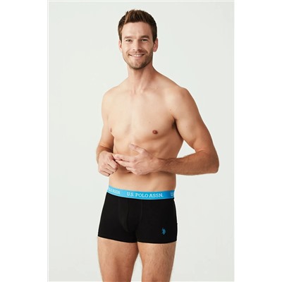 U.S. Polo Assn. Erkek Siyah 3 Lü Boxer