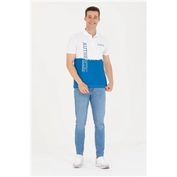 Erkek Saks Polo Yaka Tişört