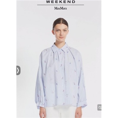 Женская тонкая хлопковая свободная повседневная рубашка Макс Мар*а